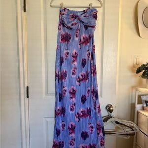 Floral Strapless Maxi Dress